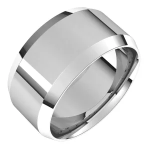 10K White 10 mm Beveled Edge Comfort Fit Light Band