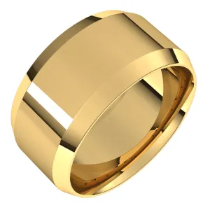 10K Yellow 10 mm Beveled Edge Comfort Fit Light Band