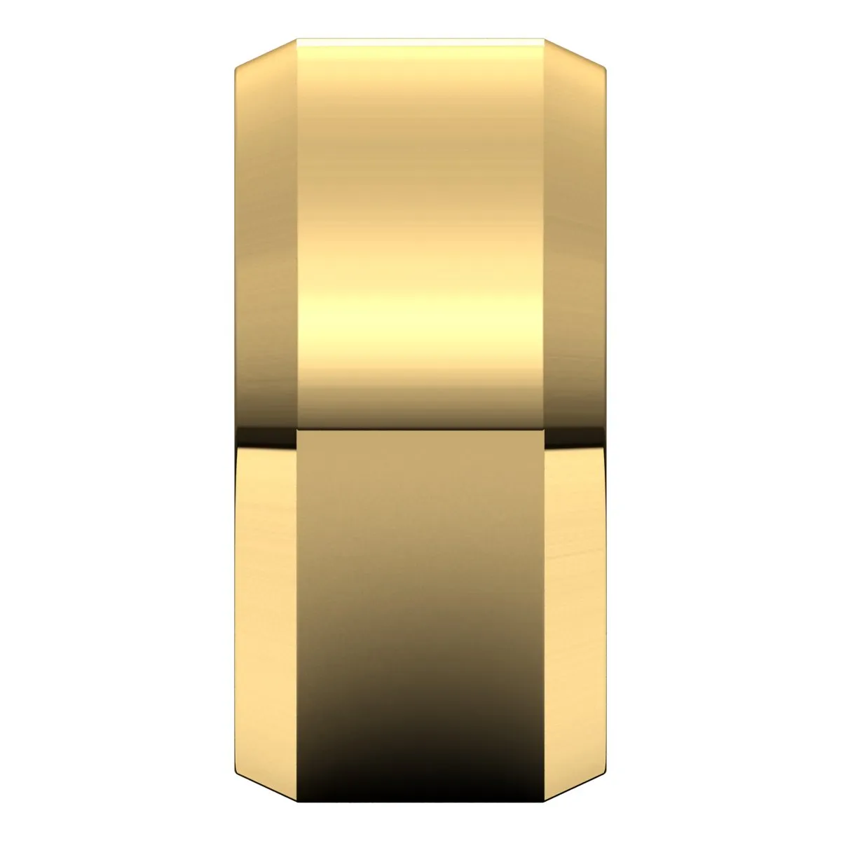 10K Yellow 10 mm Beveled Edge Comfort Fit Light Band
