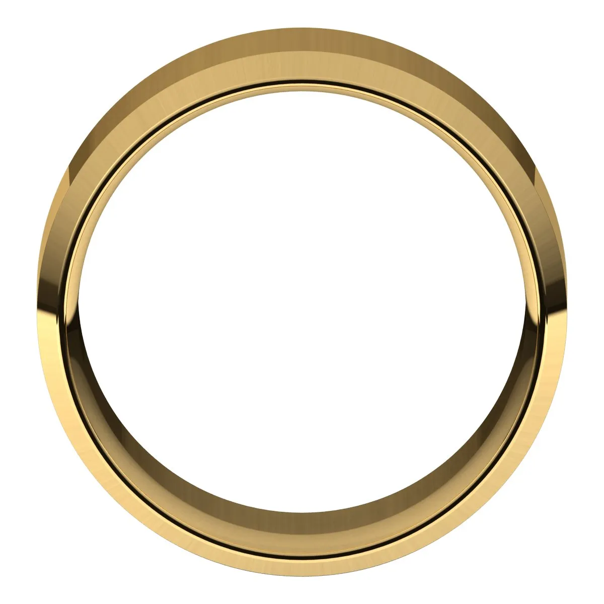 10K Yellow 10 mm Beveled Edge Comfort Fit Light Band