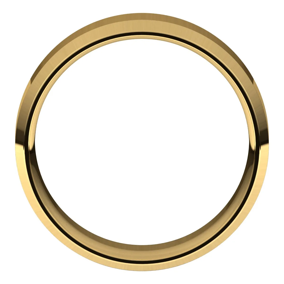10K Yellow 7 mm Beveled Edge Comfort Fit Light Band