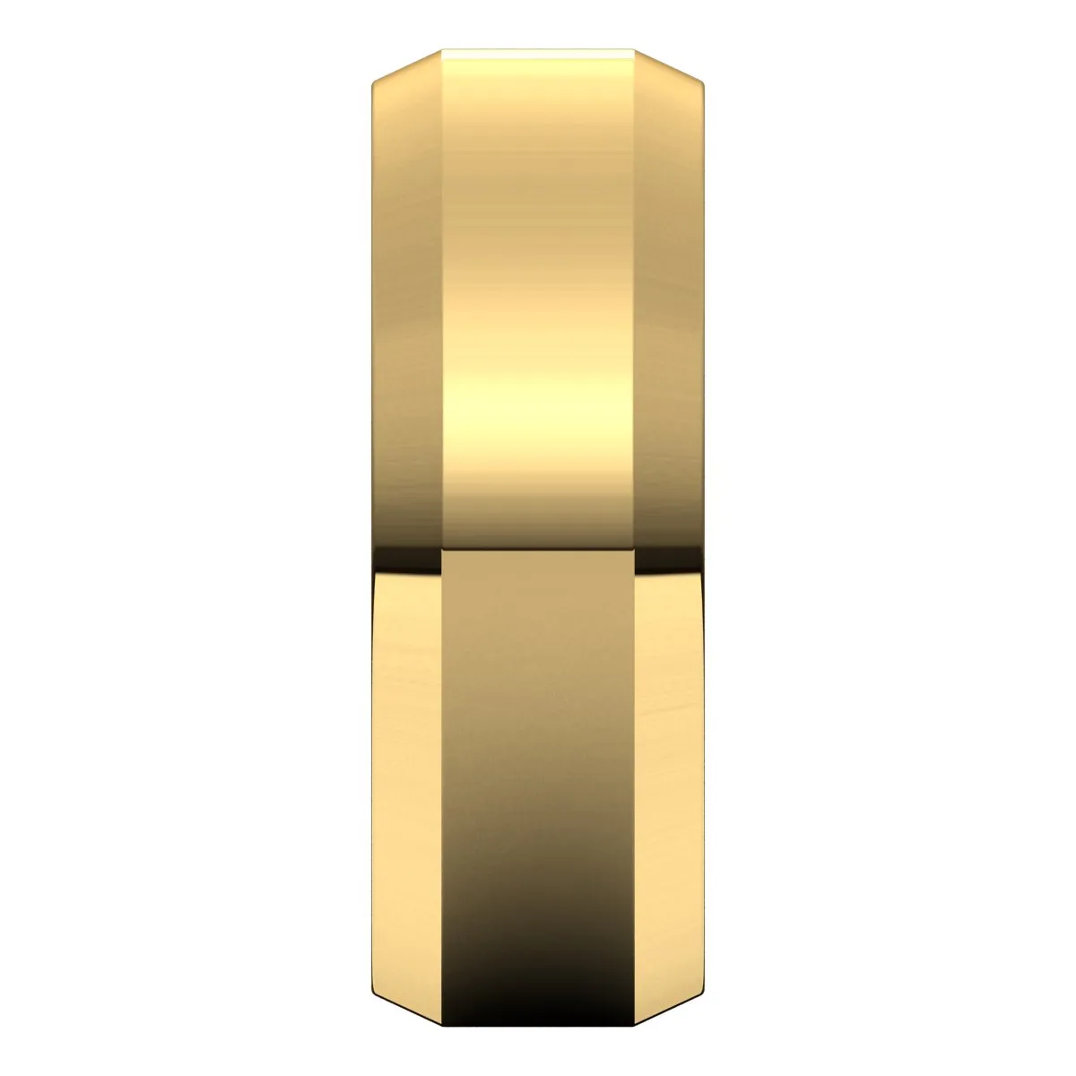 10K Yellow 7 mm Beveled Edge Comfort Fit Light Band