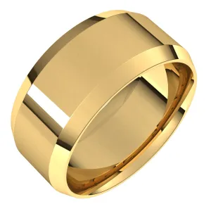 10K Yellow 9 mm Beveled Edge Comfort Fit Light Band