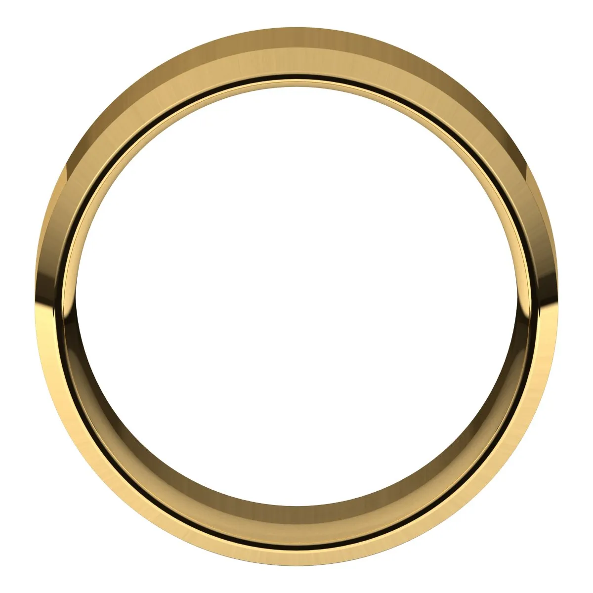 10K Yellow 9 mm Beveled Edge Comfort Fit Light Band