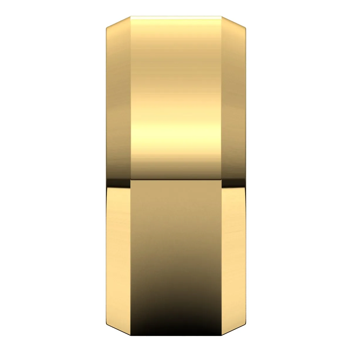 10K Yellow 9 mm Beveled Edge Comfort Fit Light Band