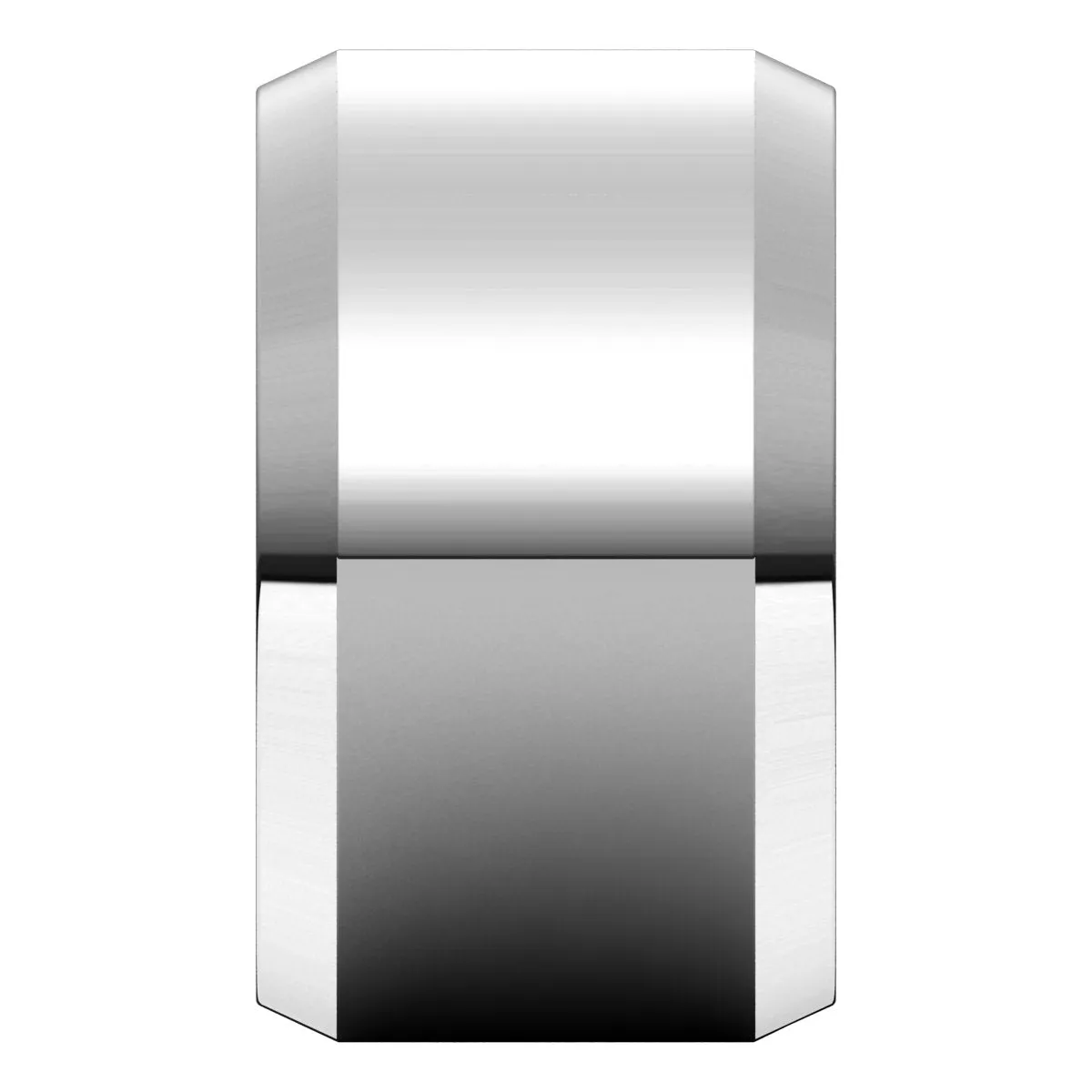 14K White 12 mm Beveled Edge Comfort Fit Light Band