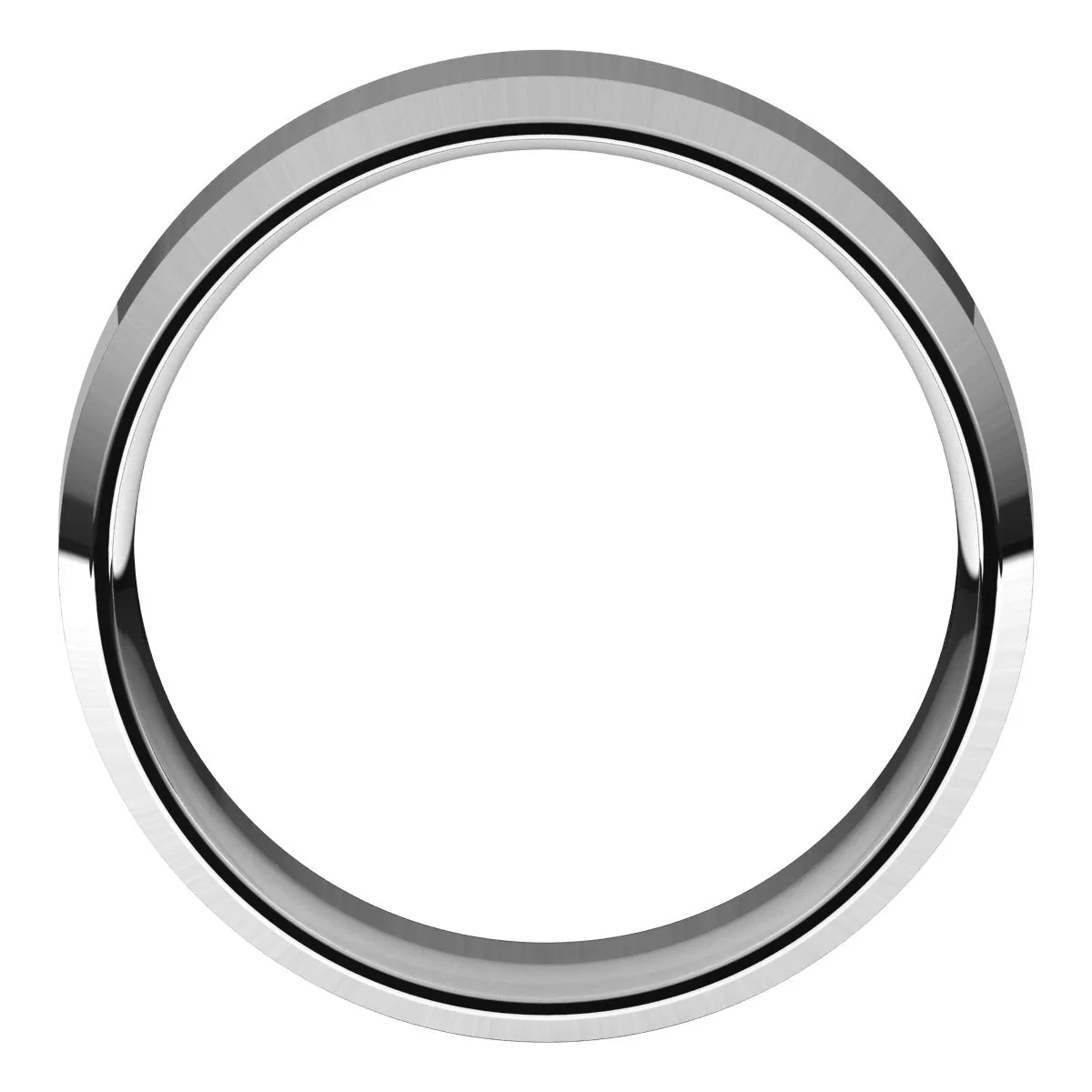 14K X1 White 7 mm Beveled Edge Comfort Fit Light Band