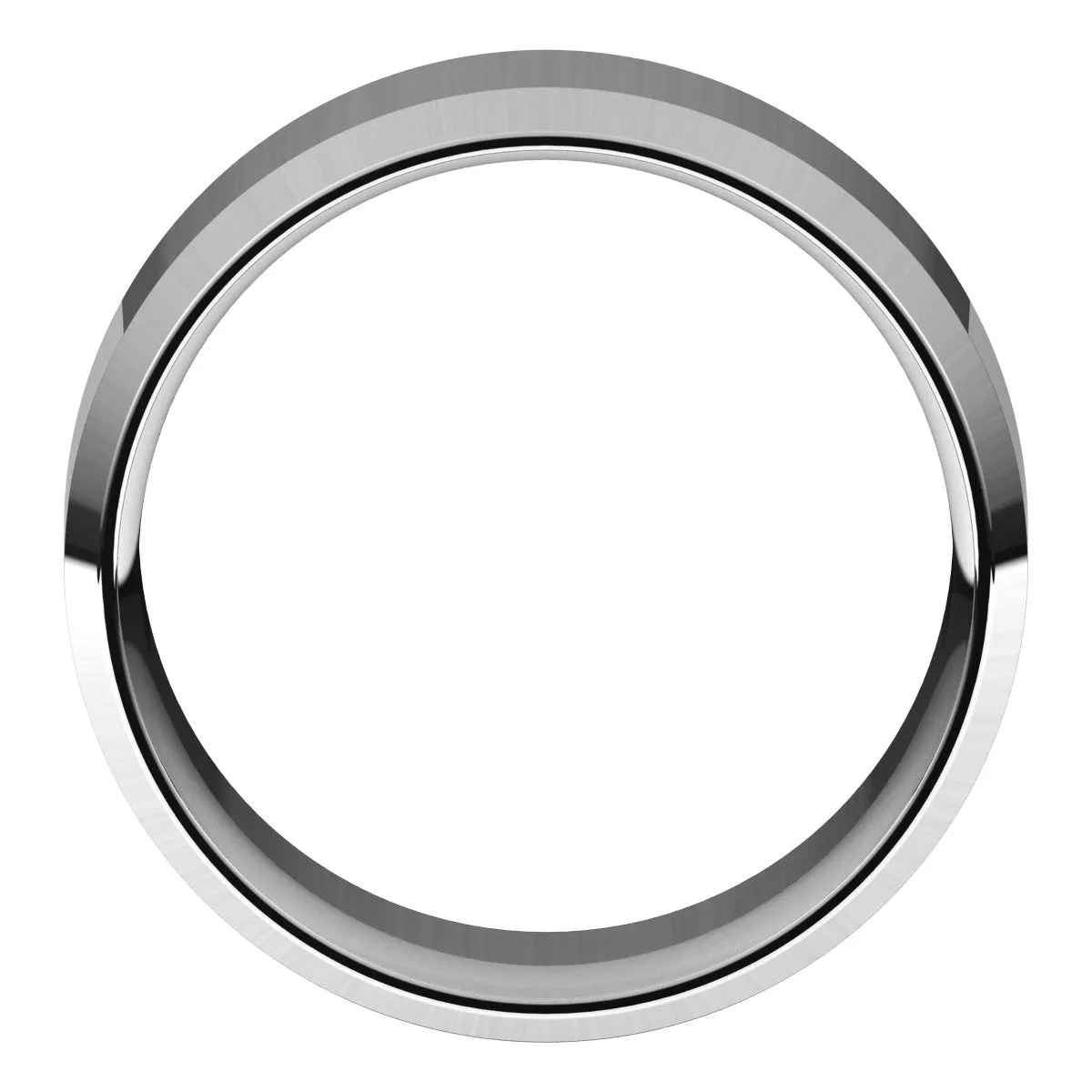 14K X1 White 9 mm Beveled Edge Comfort Fit Light Band