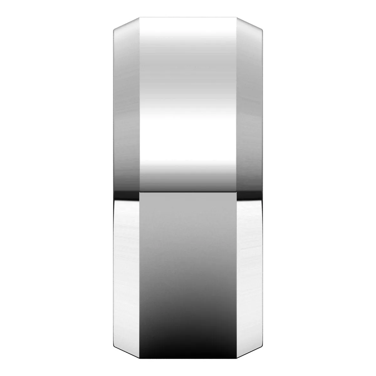 14K X1 White 9 mm Beveled Edge Comfort Fit Light Band