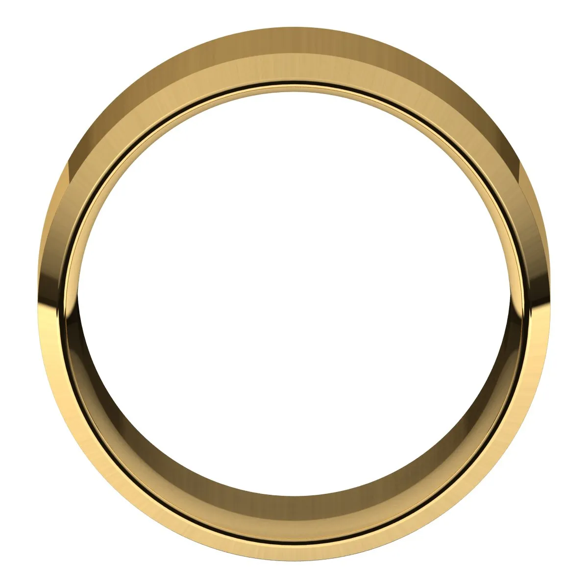 14K Yellow 11 mm Beveled Edge Comfort Fit Light Band