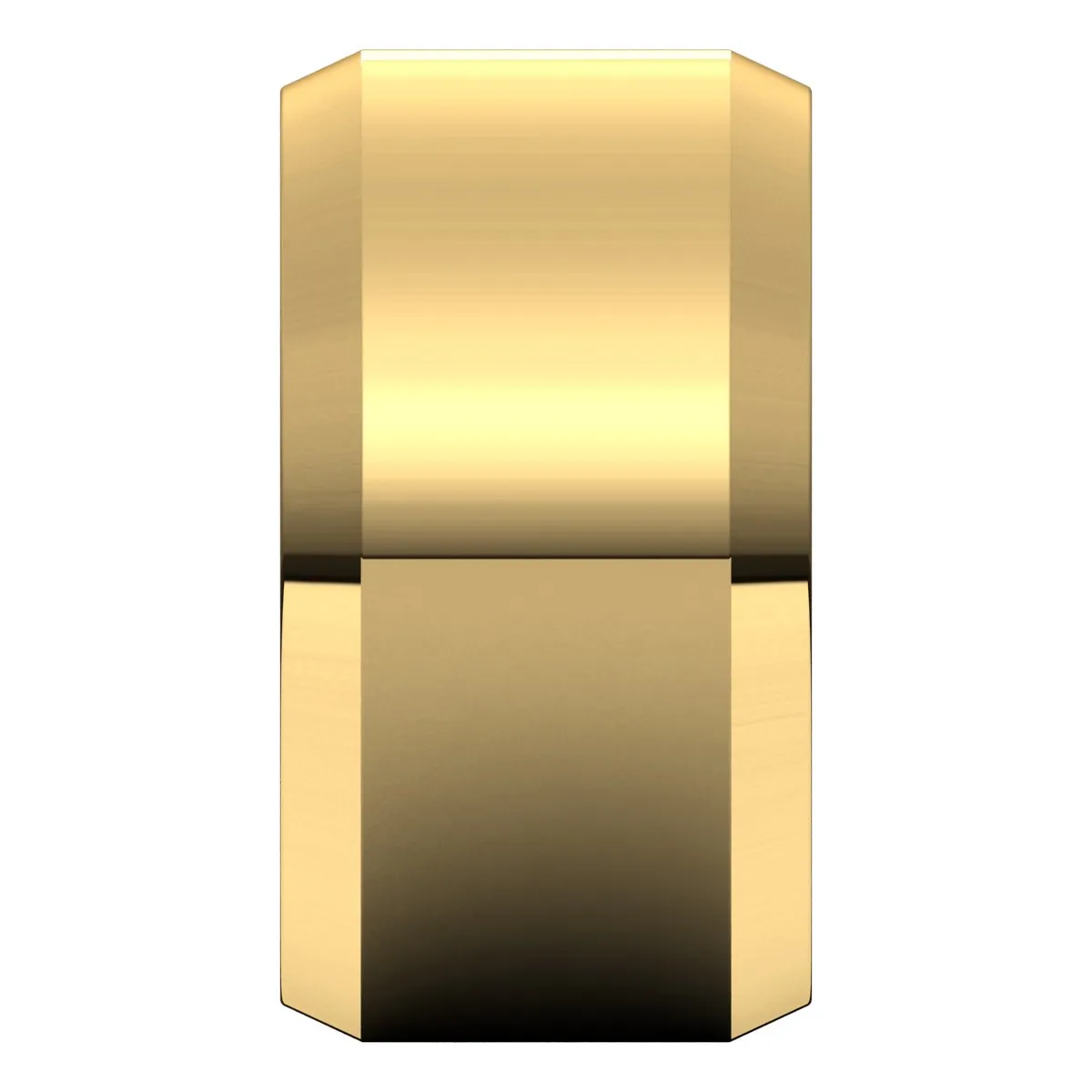 14K Yellow 11 mm Beveled Edge Comfort Fit Light Band