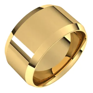 14K Yellow 11 mm Beveled Edge Comfort Fit Light Band