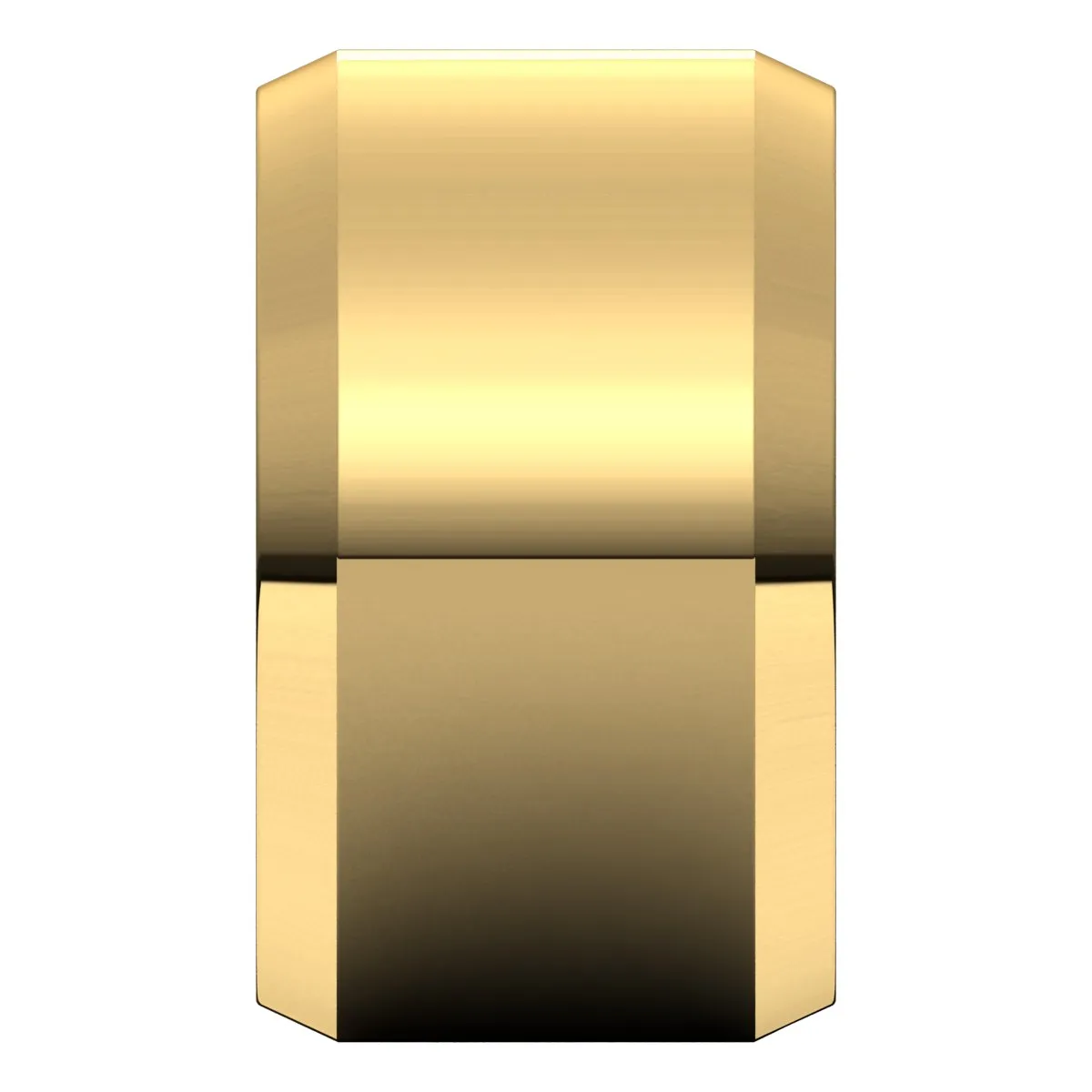14K Yellow 12 mm Beveled Edge Comfort Fit Light Band