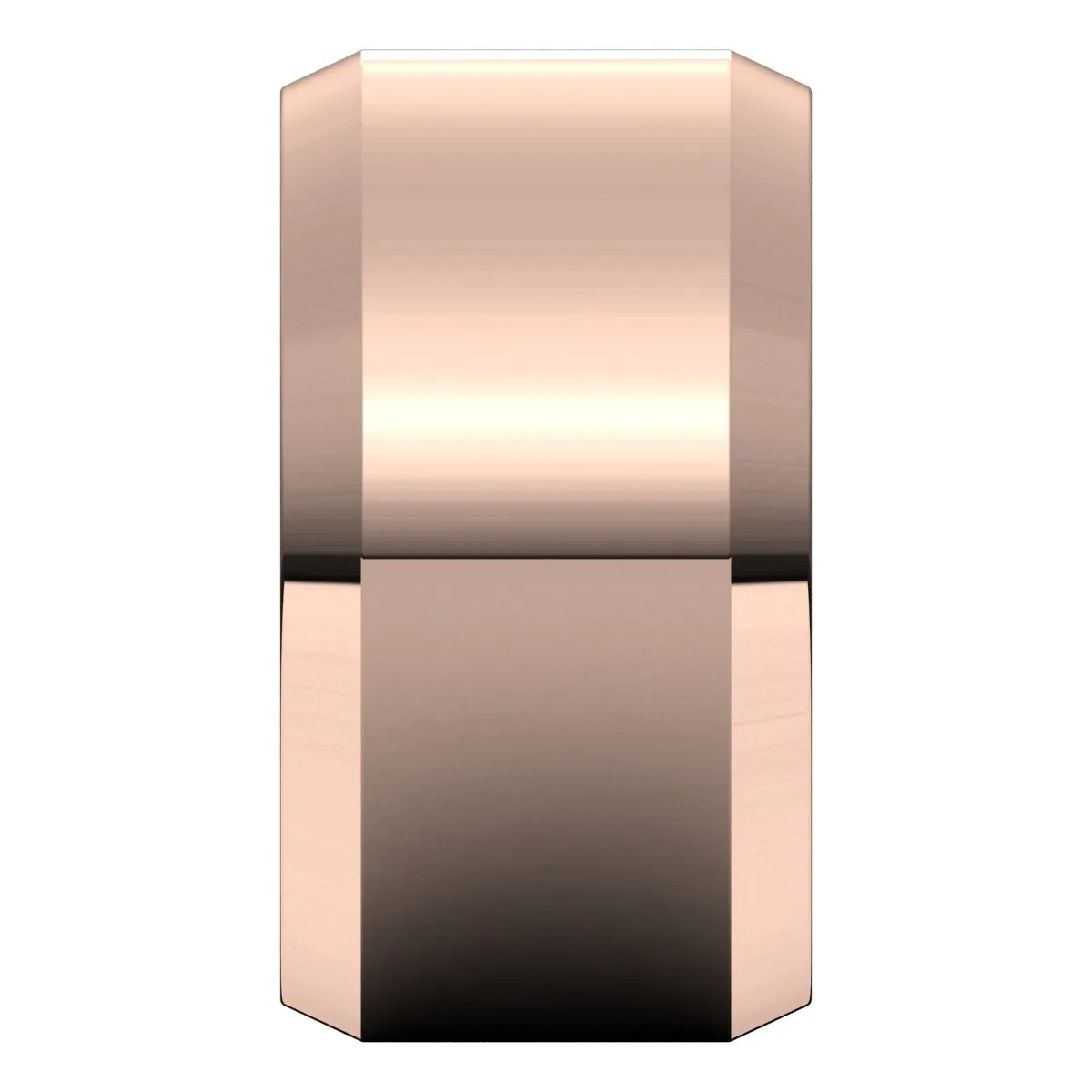 18K Rose 11 mm Beveled Edge Comfort Fit Light Band