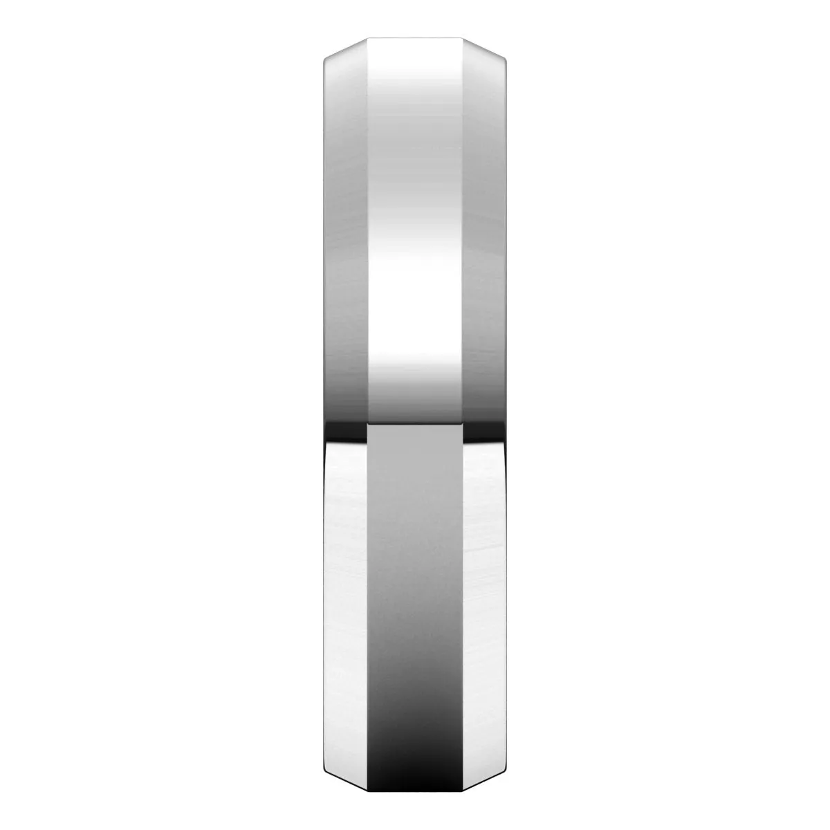 18K White 5 mm Beveled Edge Comfort Fit Light Band