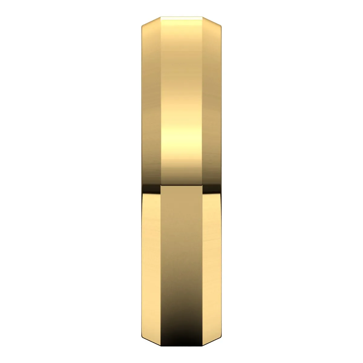 18K Yellow 5 mm Beveled Edge Comfort Fit Light Band