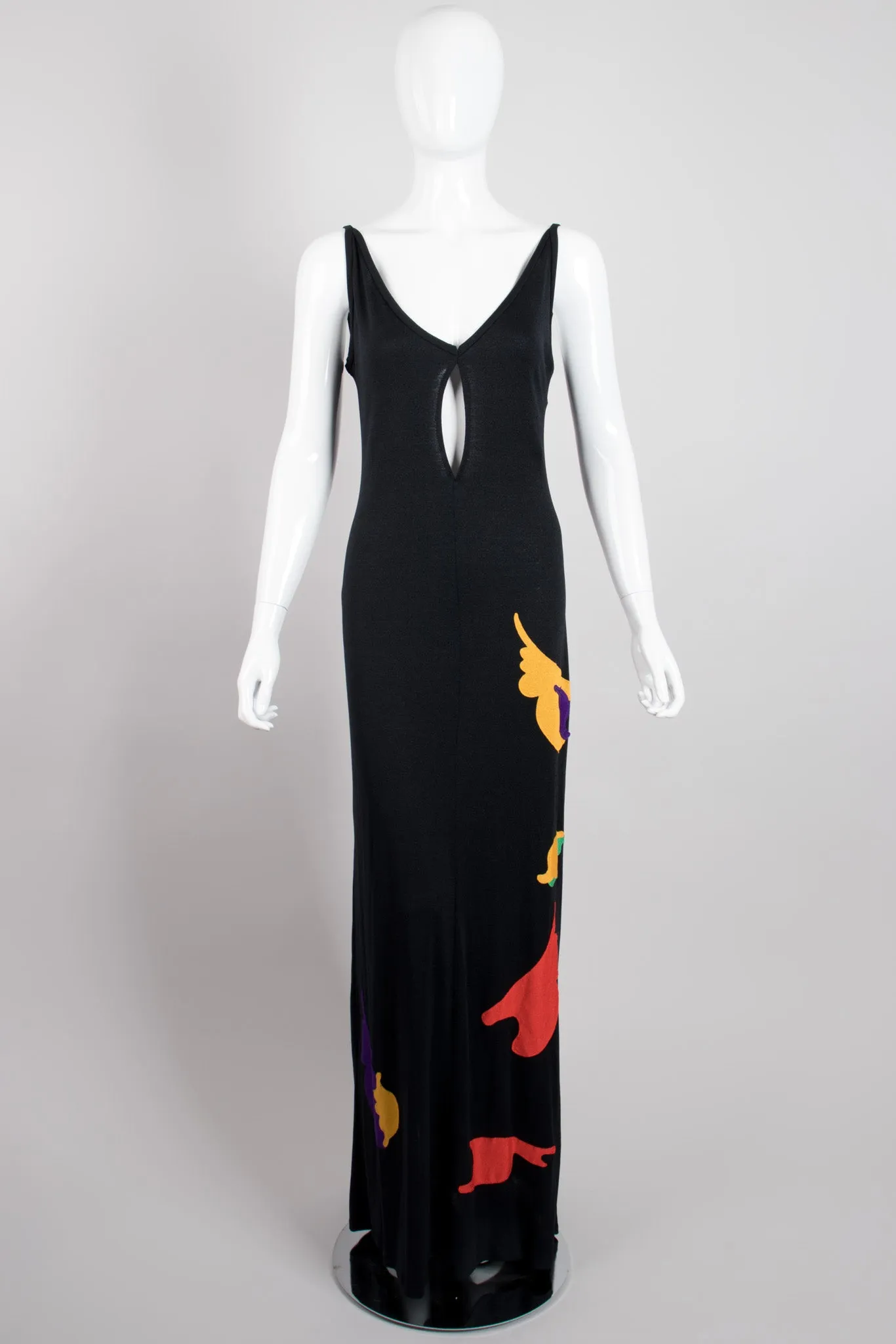 4U2 Keyhole Appliqué Jersey Dress
