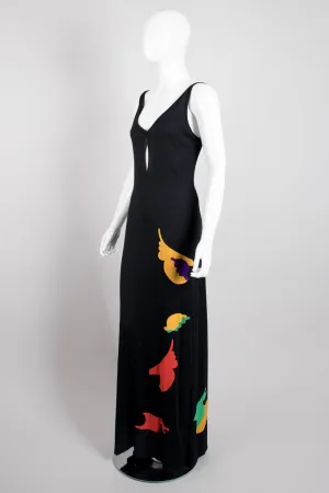 4U2 Keyhole Appliqué Jersey Dress