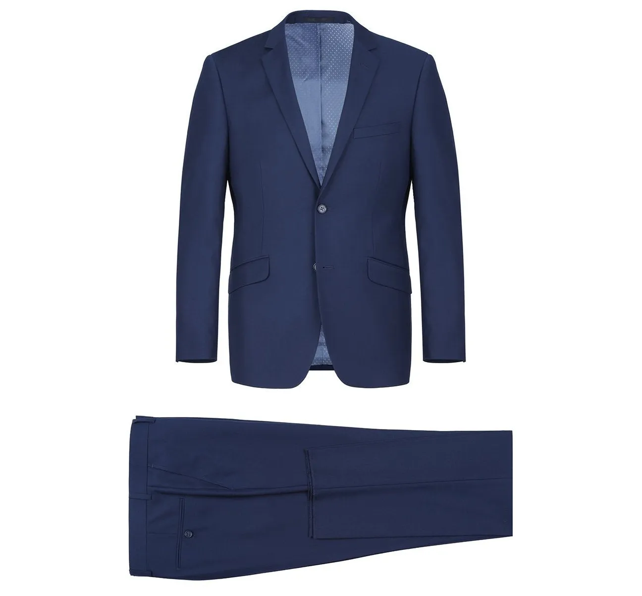 Alessandro Vitello by Renoir 2-Piece Slim Fit Notch Lapel Solid Suit 201-18