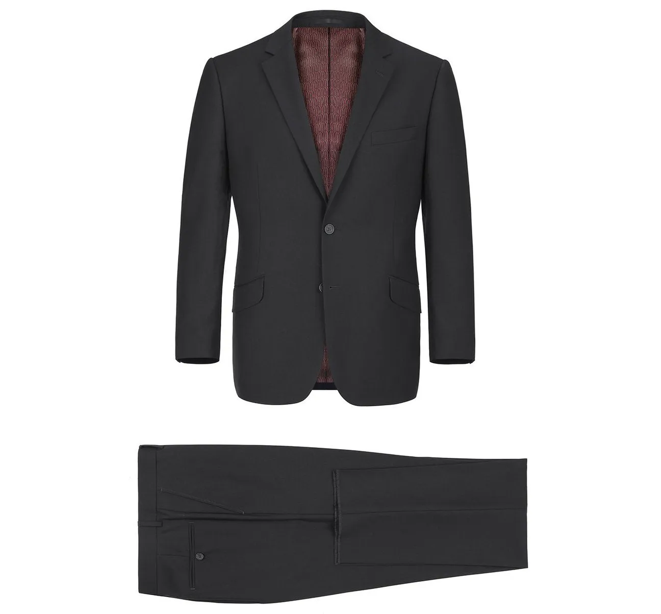 Alessandro Vitello by Renoir Slim Fit Solid Notch Lapel 2-Piece Suit 2110-1