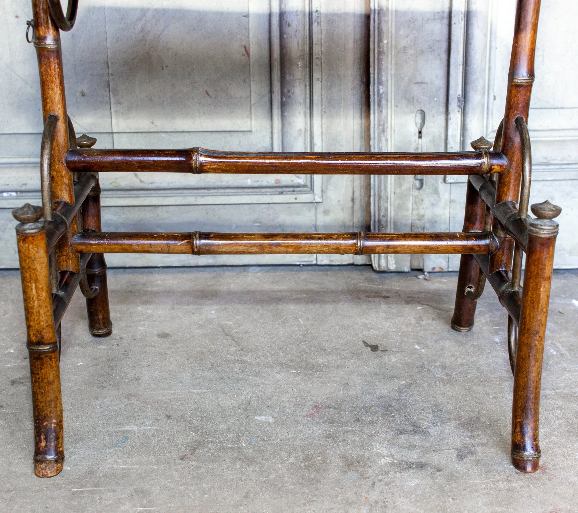 Antique French Faux Bamboo Chinoiserie Étagère Side Table