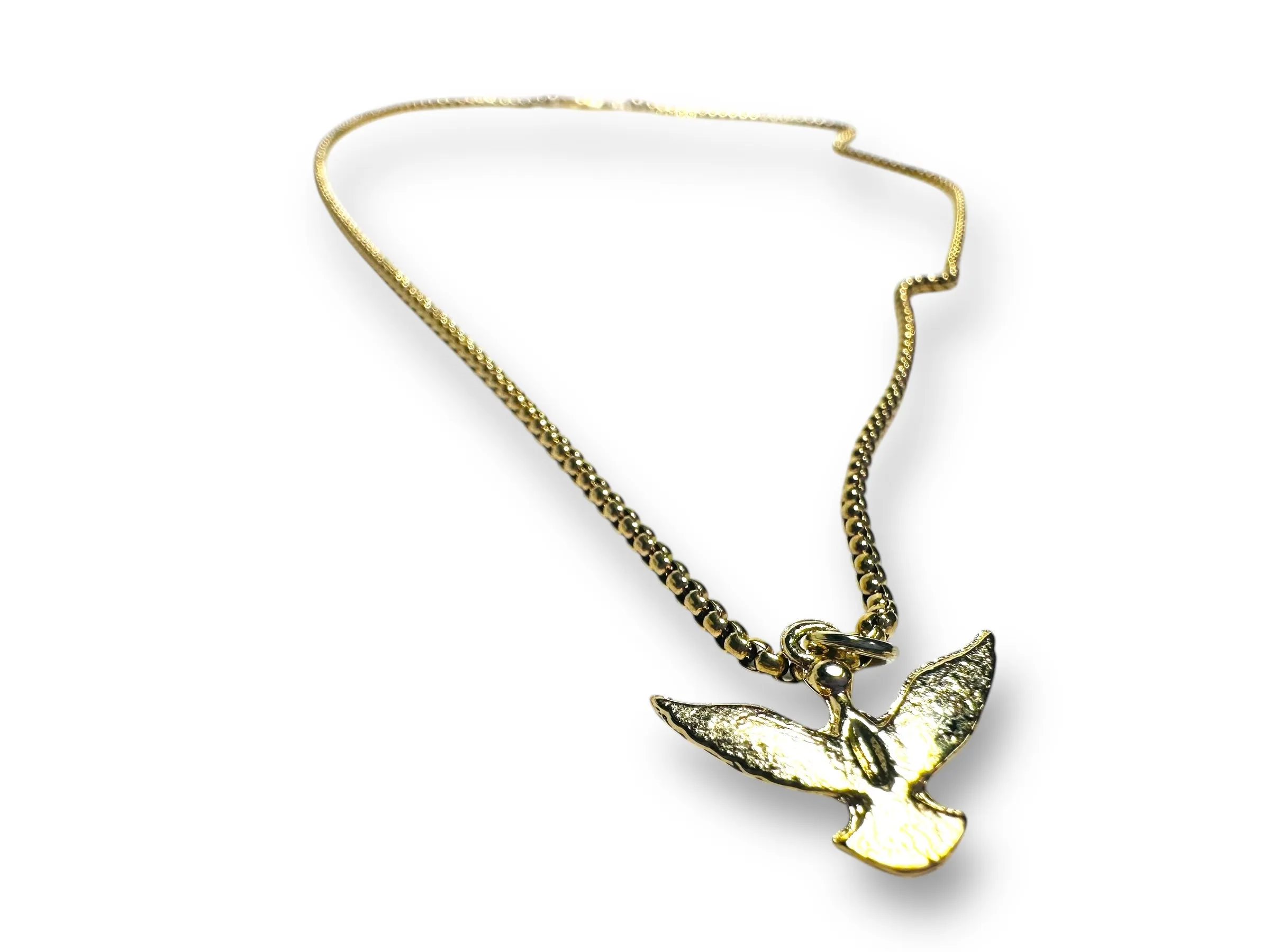 Bird Necklace, white Bird jewelry