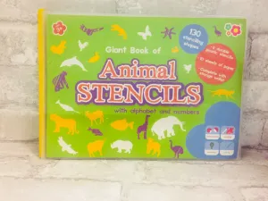 Brand new Giant Book of Animal Stencils! 5 durable plastic stencils, 130 shapes, 10 sheets of paper & storage wallet!
