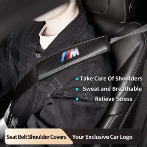 Car Seat Belt Covers (2PCS), Custom Fit For Your Cars, Microfiber Leather Seat Belt Shoulder Pads for More Comfortable Driving, Car Accessories KO13994