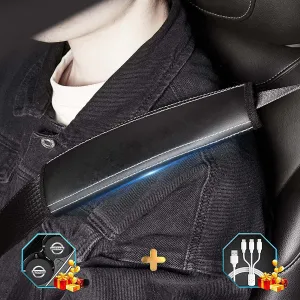 Car Seat Belt Covers (2PCS), Custom Fit For Your Cars, Microfiber Leather Seat Belt Shoulder Pads for More Comfortable Driving, Car Accessories LM13994
