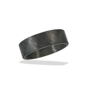 Carbon Fiber band 8mm flat checkered. Size 9 (99946)