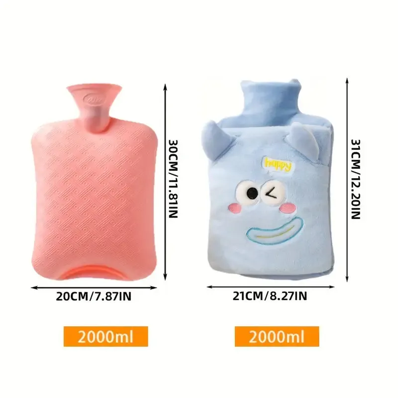 Cartoon Theme Plush Water Bag (2000ml)