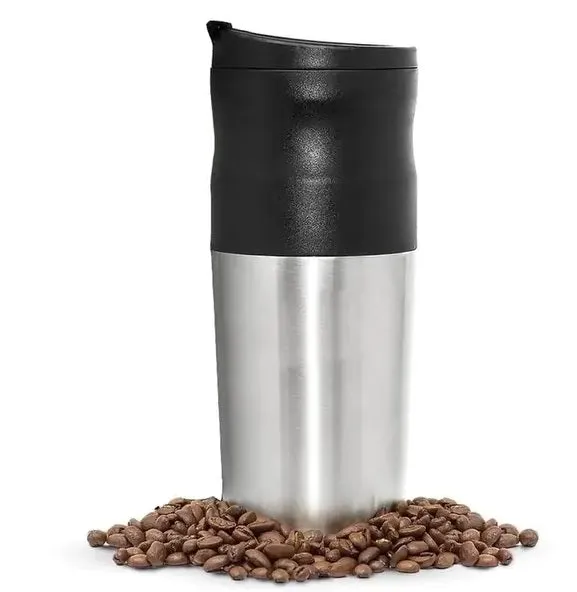 Coffee Maker With Rechargeable Electric Ceramic Coffee Grinder Travel Mug - SLH