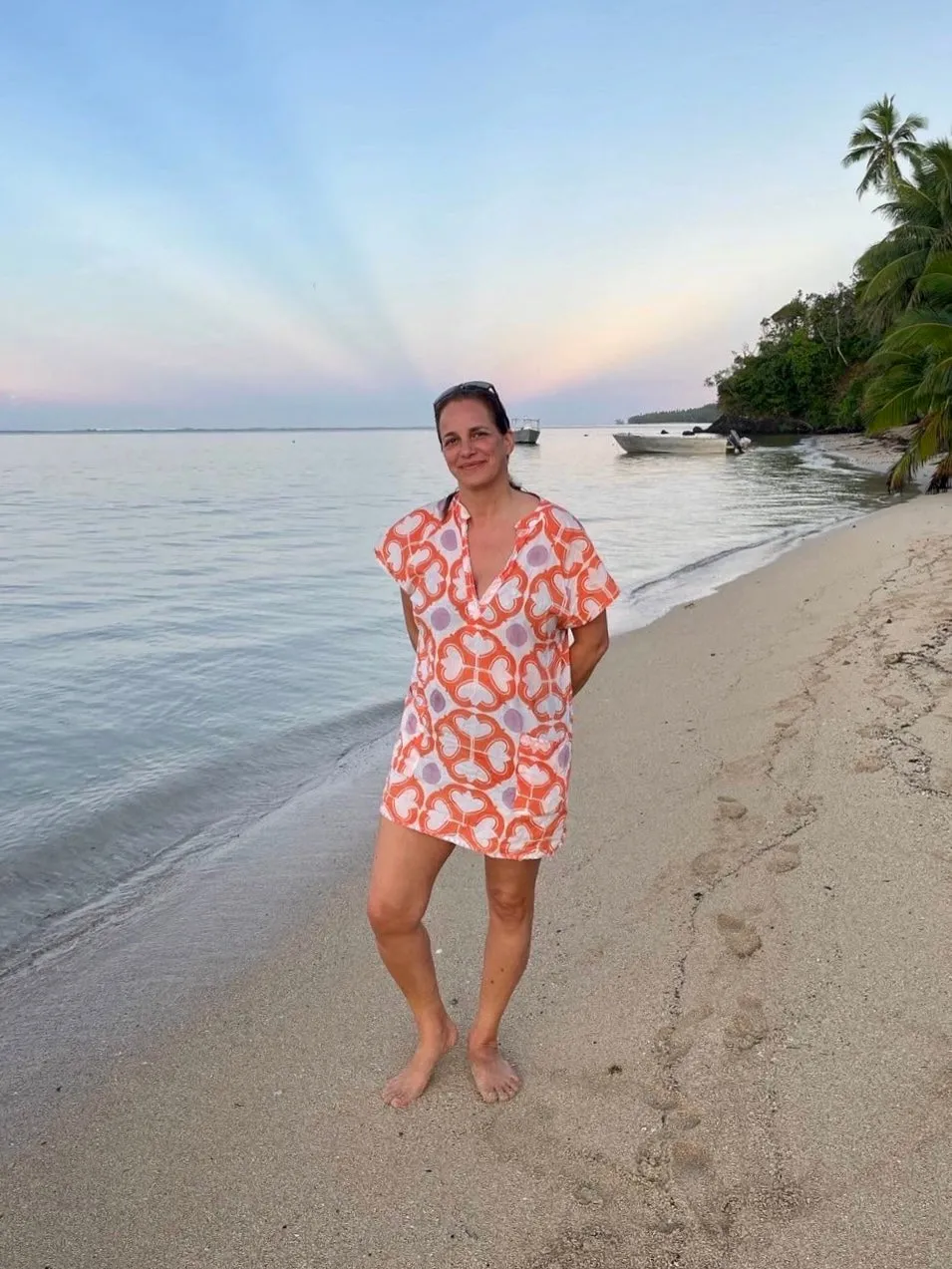 Coral Condor Sundress / Short Kaftan