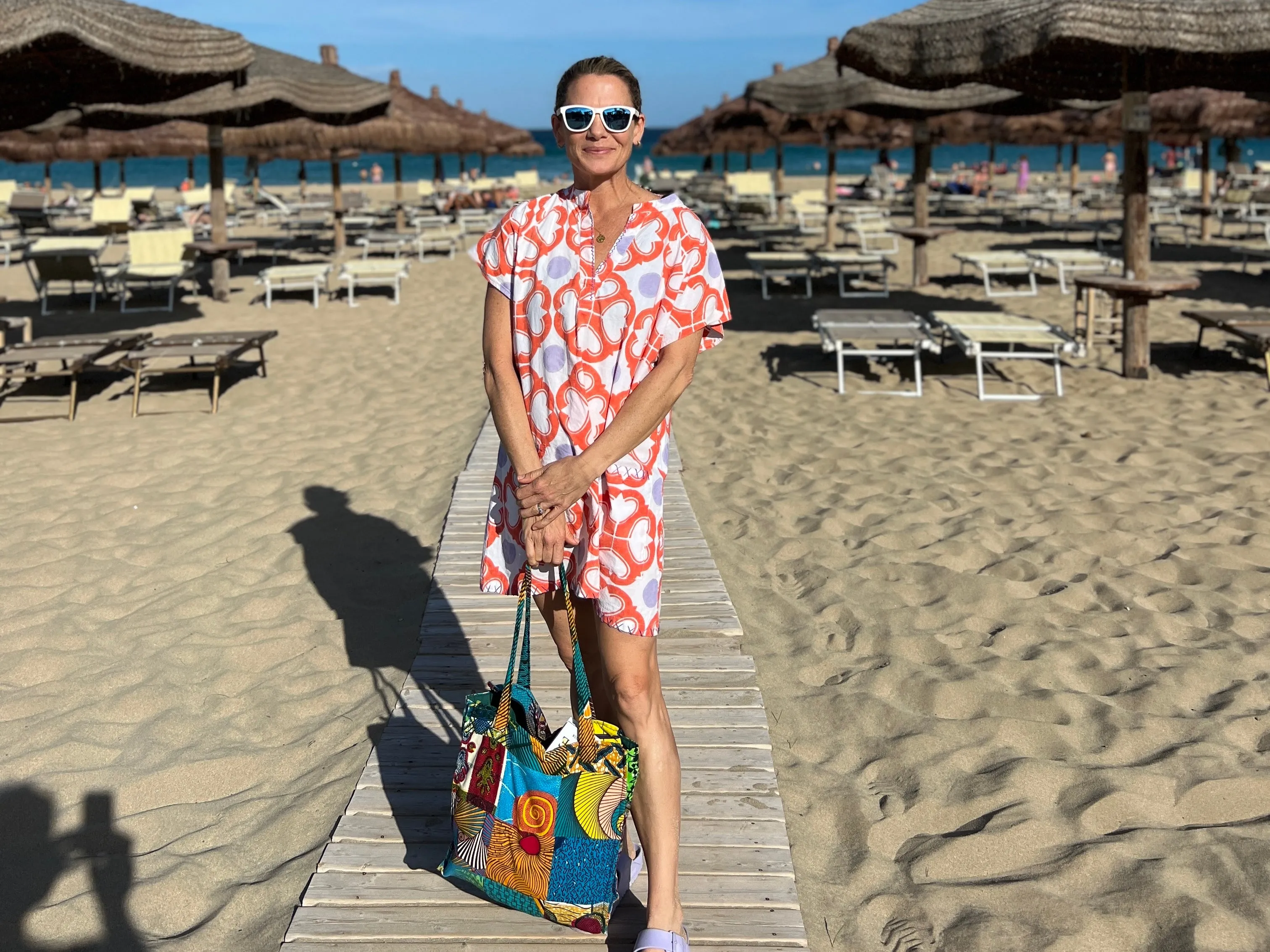 Coral Condor Sundress / Short Kaftan