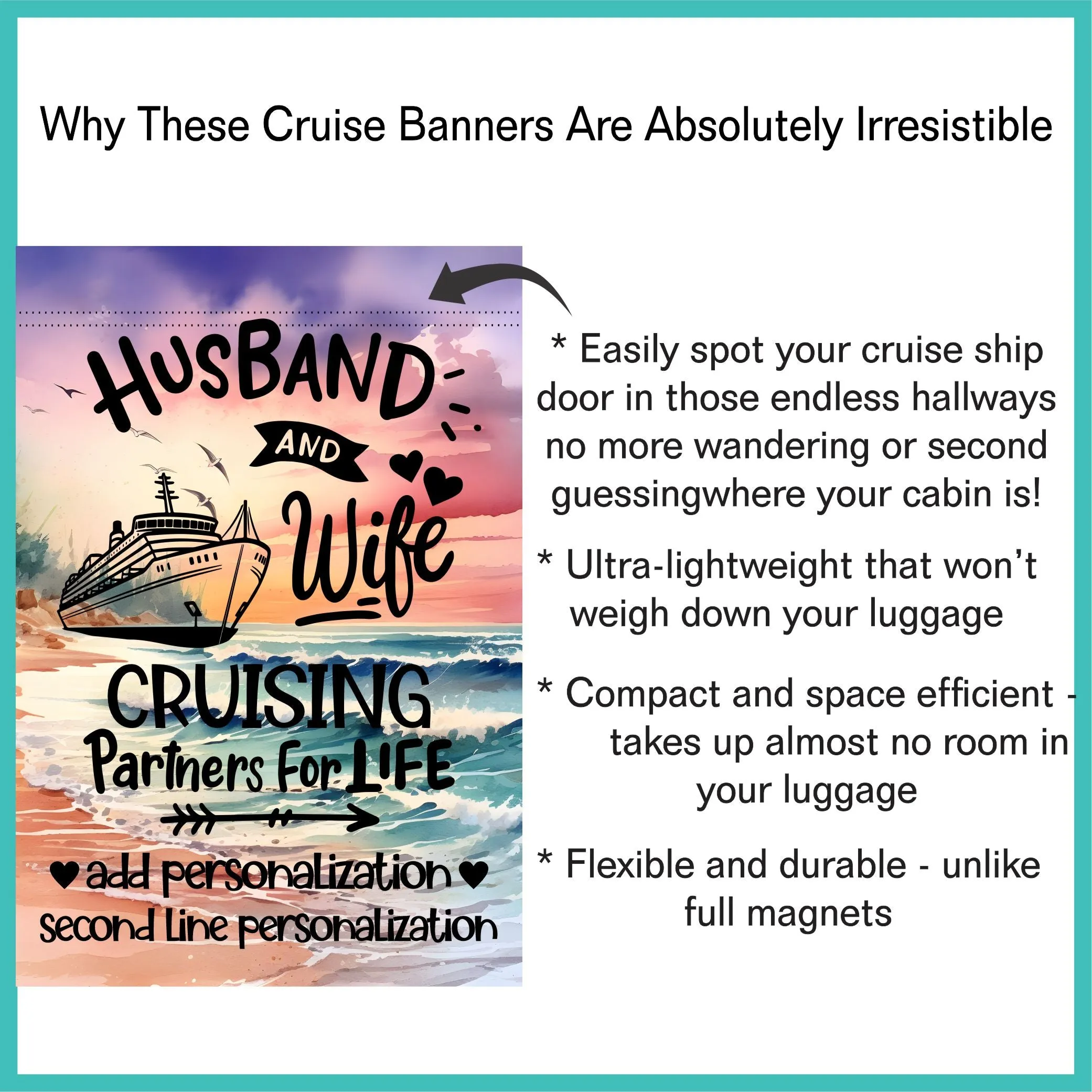 Cruise Door Decoration, Personalized Magnetic Cruise Door Decor, Family Cruise, Cruise Decoration