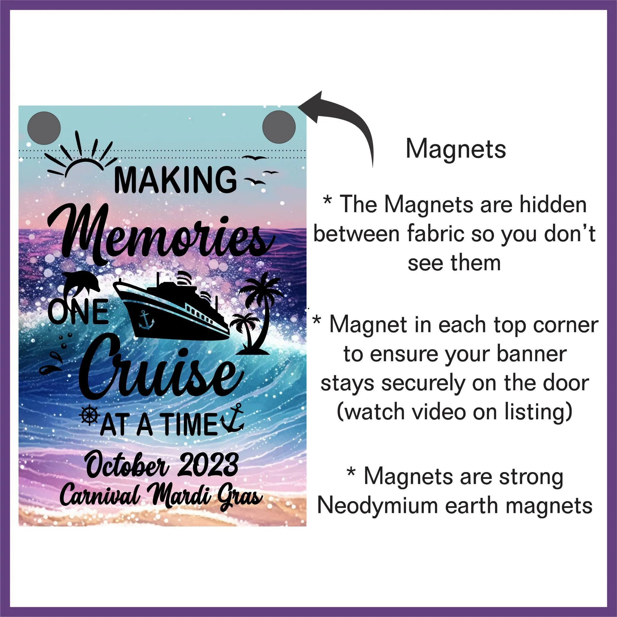 Cruise Ship Door Decoration,  Funny Cruise Door Sign Decor, Cruise Essentials, Magnetic Cruise Banner, Cruise Ship Decor, Cruise Sign, Birthday Cruise, Family Cruise, Babymoon Cruise