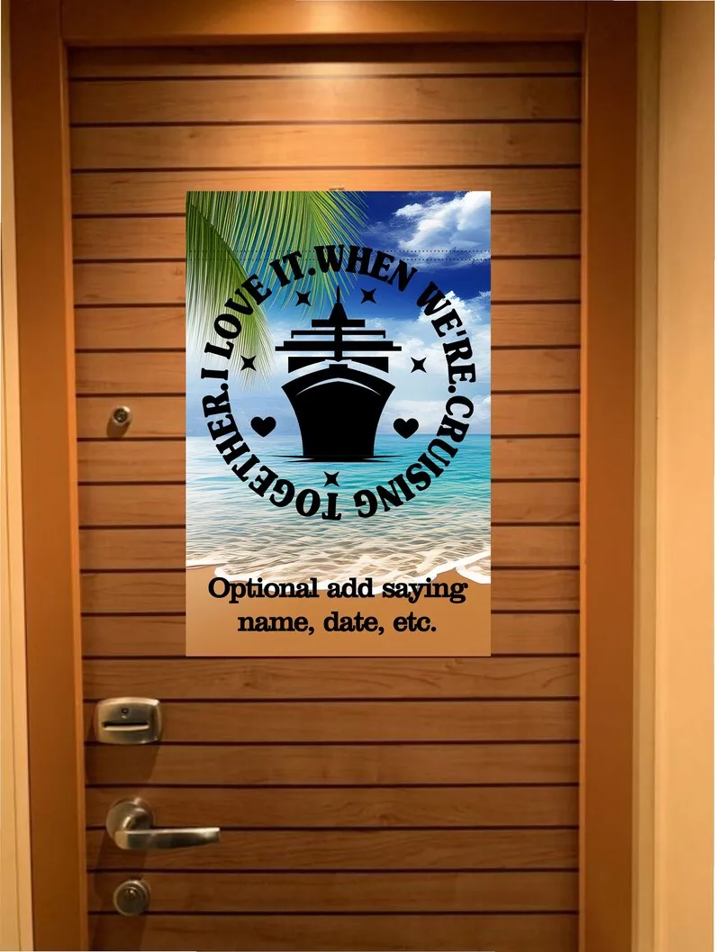 Custom magnetic Cruise Ship door flag banner