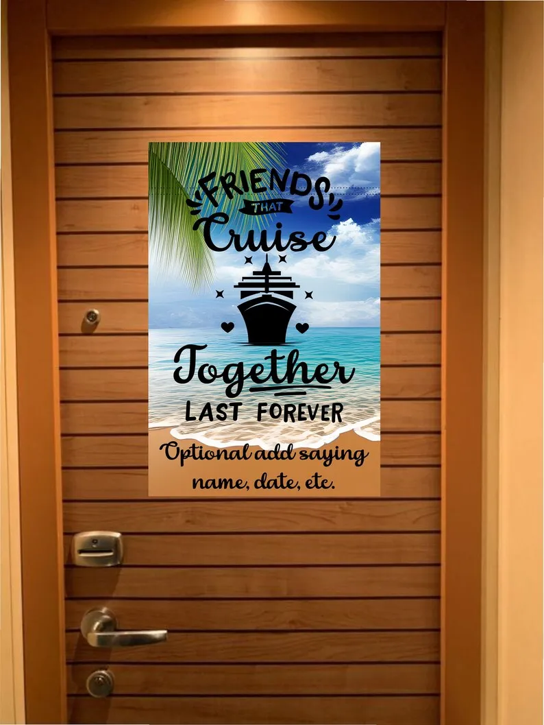 Custom magnetic Cruise Ship door flag banner