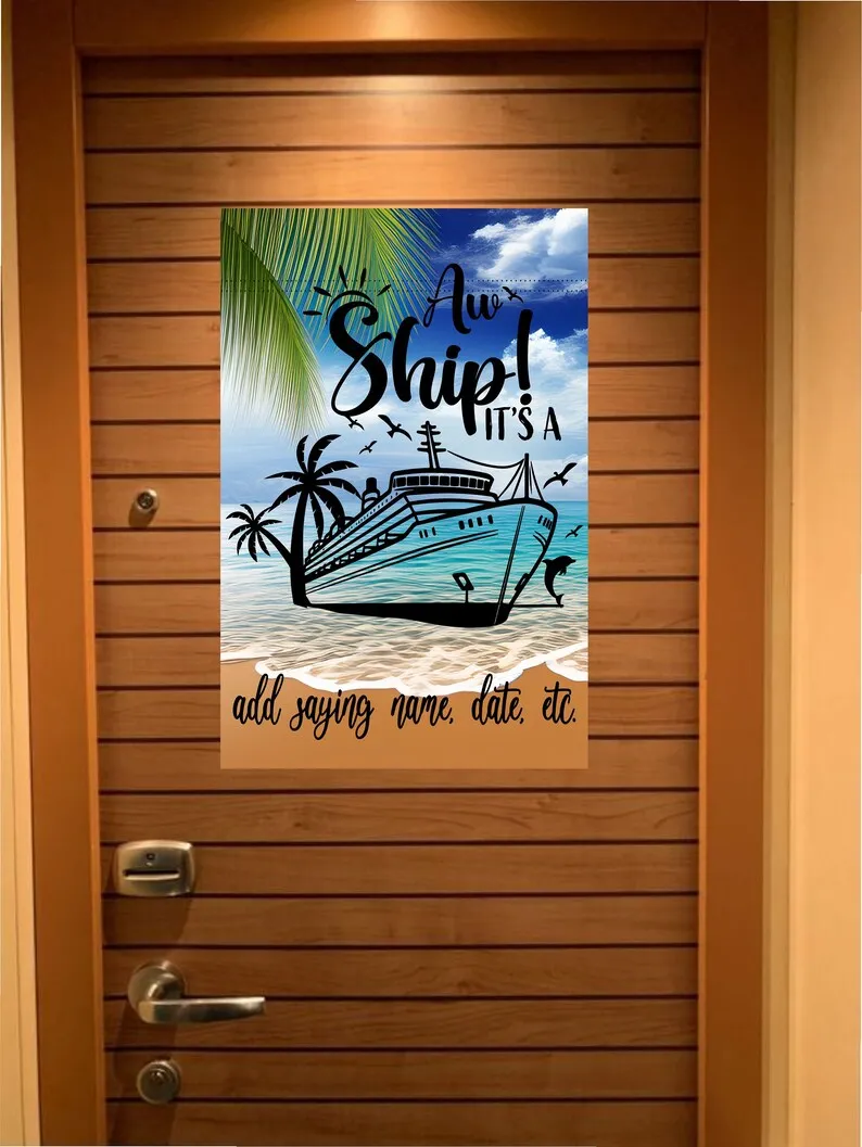 Custom magnetic Cruise Ship door flag banner