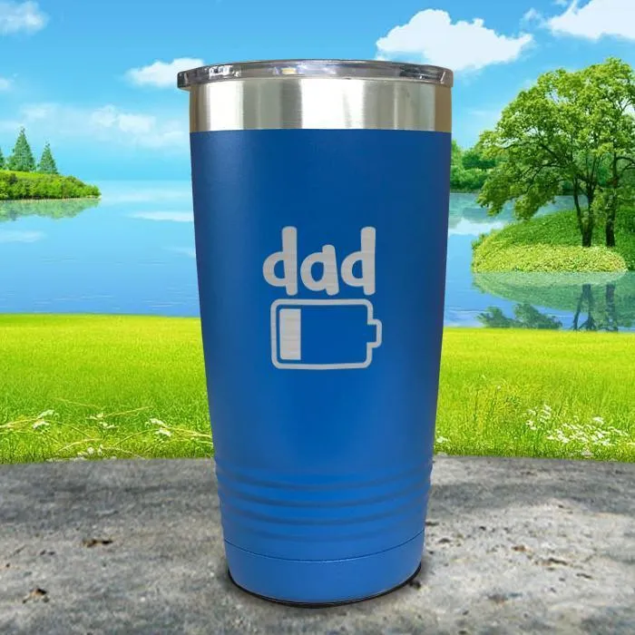 Dad Battery Engraved Tumbler