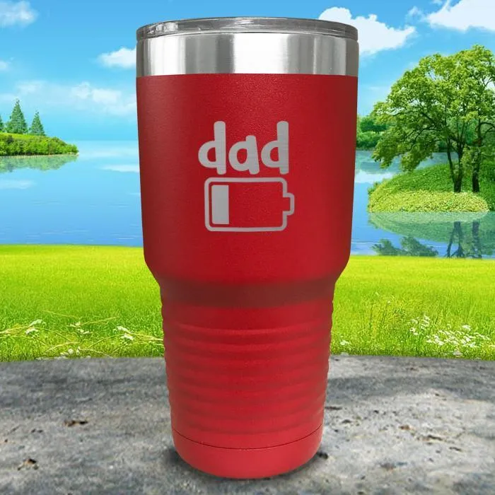 Dad Battery Engraved Tumbler