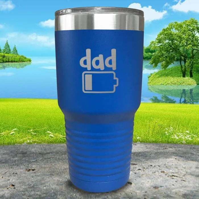 Dad Battery Engraved Tumbler