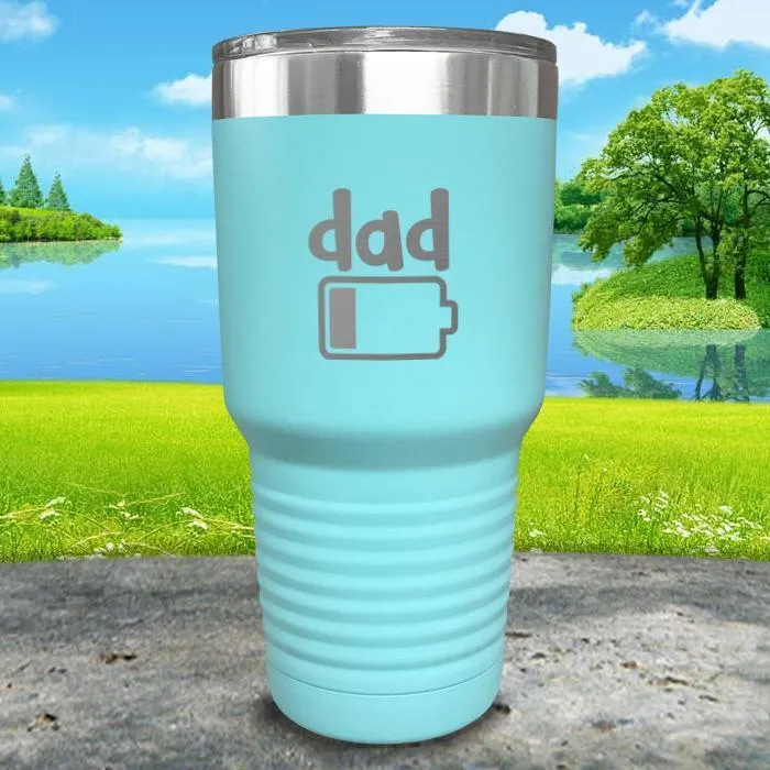 Dad Battery Engraved Tumbler