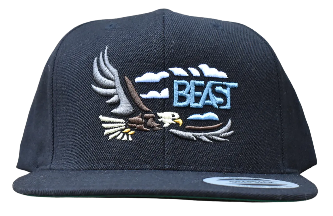Eagle Beast Black Snapback Cap
