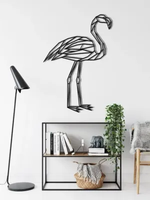 Flamingo Bird Metal Wall Hanging Decor