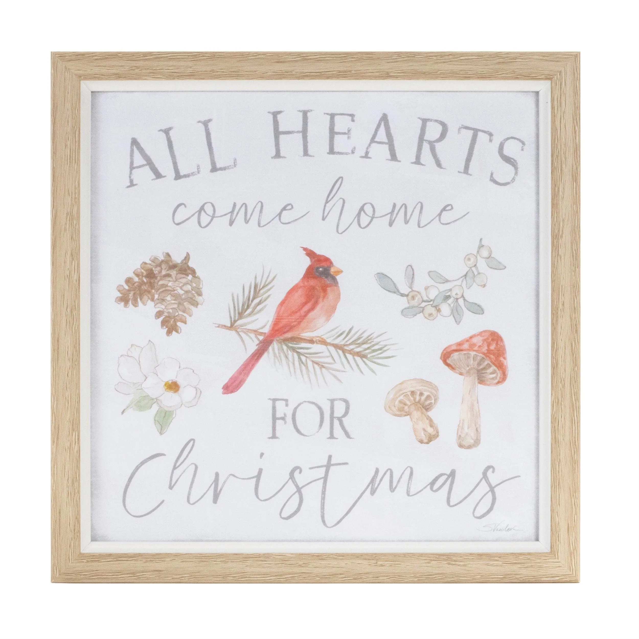 Framed Winter Cardinal Sentiment Print (Set of 3)