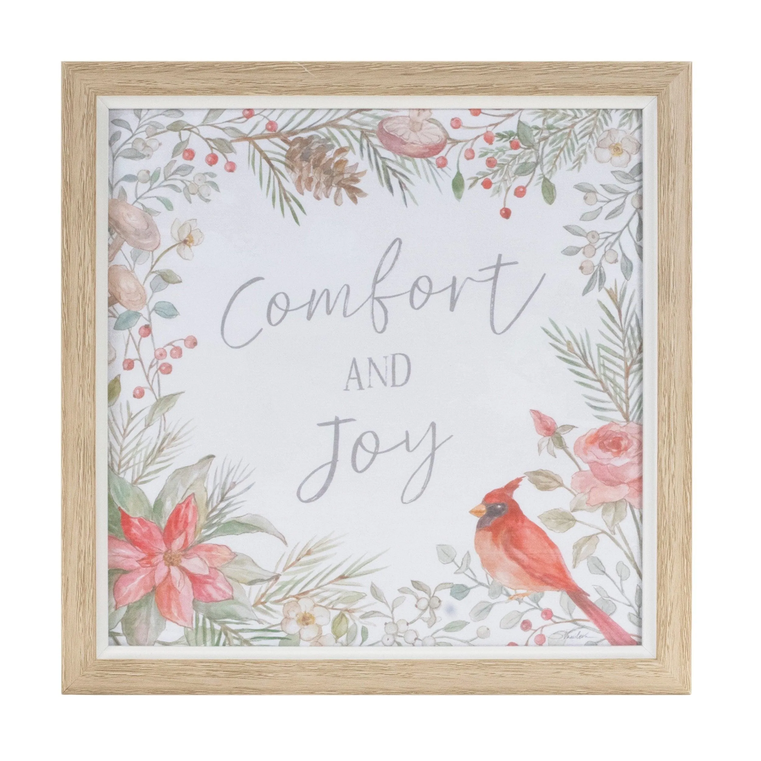 Framed Winter Cardinal Sentiment Print (Set of 3)