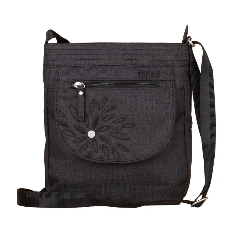 Haiku Jaunt Cross Body Bag in Cherry Blossom, Stone Gray, Black in Bloom & Forest