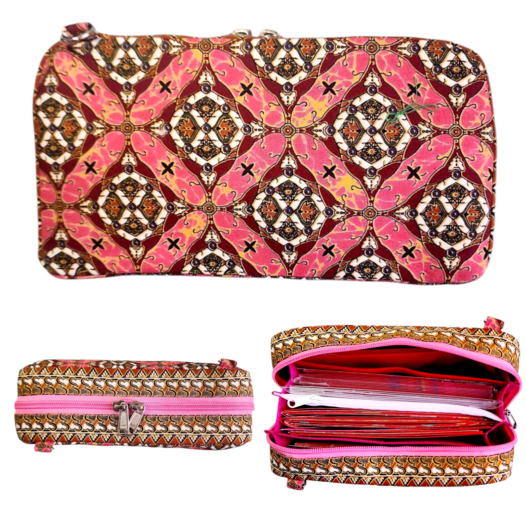 Handmade All-in-One Organizer | Travel Organizer | Stationery Organizer | Passport Organizer | Weekend Pouch | Red Packet Organizer | Super Organizer 1B03
