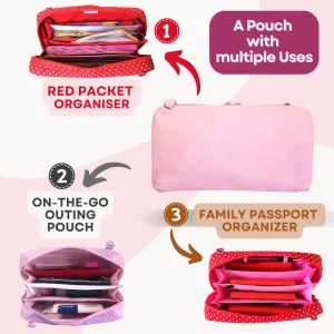 Handmade All-in-One Organizer | Travel Organizer | Stationery Organizer | Passport Organizer | Weekend Pouch | Red Packet Organizer | Super Organizer 1B09